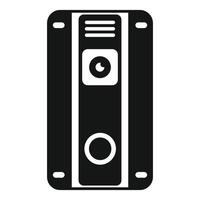 Black and white icon of a desktop computer case vector