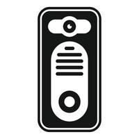 Black and white illustration of door intercom vector
