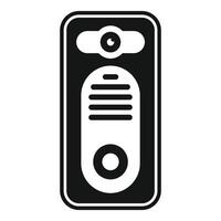 Black and white illustration of door intercom vector