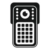 Black and white of retro mobile phone vector