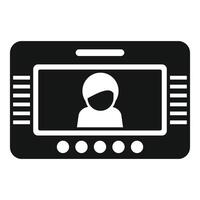 Generic avatar on electronic device screen icon vector