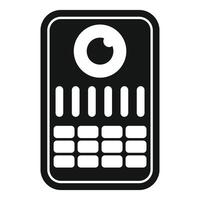 negro y blanco teléfono inteligente icono ilustración vector