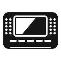 Vintage handheld gaming console icon vector