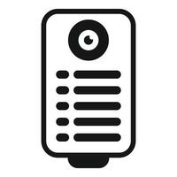 Black and white outline of a smart speaker icon vector