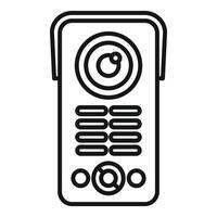 Black line icon of a handheld device vector