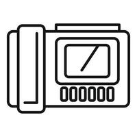 Simplified line icon of a vintage camera, perfect for design embellishments vector