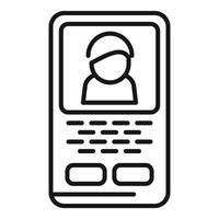 Smartphone with user profile icon vector