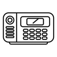 Vintage radio line art illustration vector