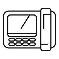 Line art illustration of desktop telephone vector