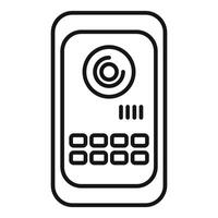 Modern wireless doorbell line icon vector