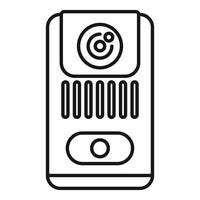 Line art illustration of a portable speaker vector