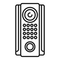 Black and white line art of a modern pc case vector