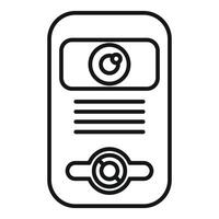 illustration of smartphone with camera icon vector