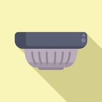 Flat design icon of a shadowed colander vector