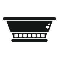 ilustración de negro compras cesta icono vector