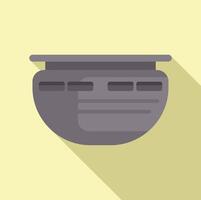 Flat design icon of mixing bowl with shadow vector