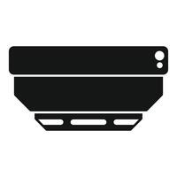 Black and white icon of a modern air conditioning unit vector