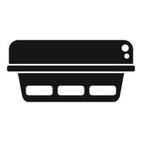 Silhouette of a takeout food container vector