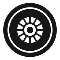 Black and white circular geometric pattern vector