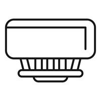 Simple, clean line art icon representative of a toothbrush, ideal for web and app design vector