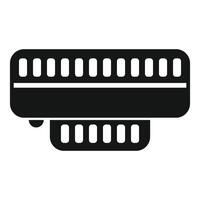 Black and white air conditioning unit icon vector