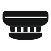 Black and white detective hat icon vector