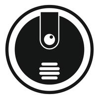 Black and white graphic of led lightbulb icon vector