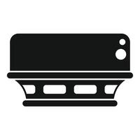 Flat design icon of an air conditioner unit vector