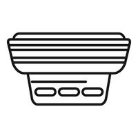 Simple line drawing of a flower pot vector