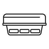 Line art illustration of a plastic container vector