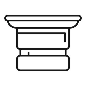 Minimalist line art of ionic column vector