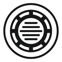 Minimalist circular abstract maze icon vector