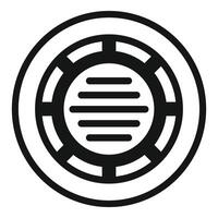 Minimalist circular abstract maze icon vector