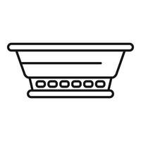 Line art shopping basket icon vector