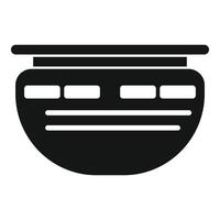 Flat design icon of black and white cooking pot vector