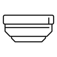 Minimalistic line art of a bowl vector