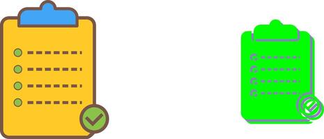 Unique Checklist Icon Design vector