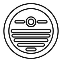 Black and white minimalistic air conditioner icon vector