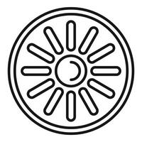 illustration of a simple gear wheel icon vector