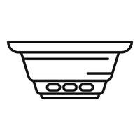 Black and white line drawing of a bowl vector