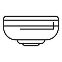 Minimalist line art of a bowl vector