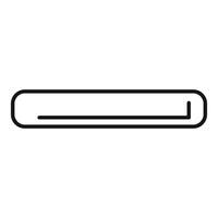 Black and white line art of a progress bar vector