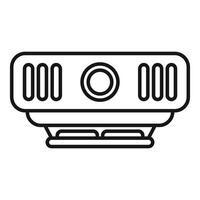 Line art icon of dash camera vector