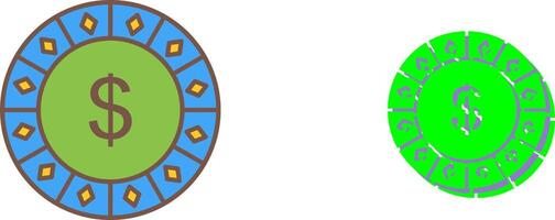 Dollar Chip Icon Design vector