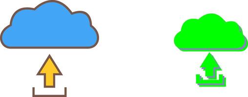 Unique Upload to Cloud Icon Design vector