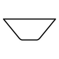 Black outline of a simple triangle shape vector