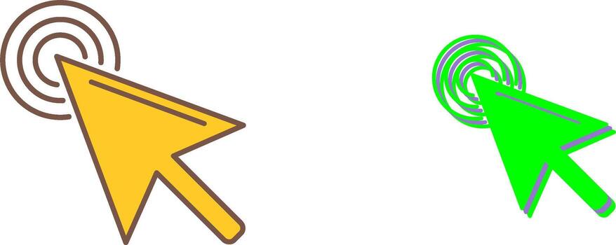 Unique Click Icon Design vector