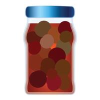 illustration of jar with colorful spice balls vector