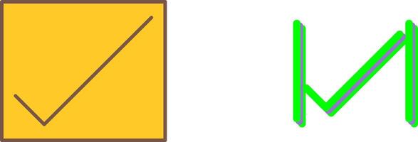 Unique Tick Icon Design vector