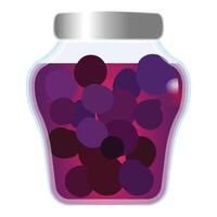 illustration of preserved fruits in glass jar vector